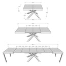 Tavolo Allungabile 140-400x90x77 cm Volantis Bianco Frassino Telaio 4C 