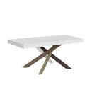 Tavolo Allungabile 140-400x90x77 cm Volantis Premium Bianco Frassino Telaio 4C 