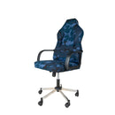 Sedia da Gaming 51x52x73 cm Lidya mimetica blu