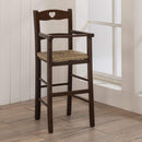 Sediolone Sgabello per Bambini 36x32x87 cm in Legno Faggio Verniciato Bamby Noce