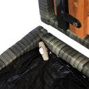 Panchina Contenitore da Giardino 121x50x50 cm in Legno e Rattan Grigio