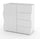 Mobile Multiuso 1 Anta 4 Cassetti 90x40x81 cm Onda Bianco Lucido
