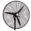 Ventilatore Industriale a Piantana 3 Pale Ø75cm 3 Velocità in Acciaio Laminato Nero      