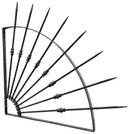 Barriera Antintrusione con Punte in Acciaio per Poggiolo Balcone o Terrazzo Goffrato Nero