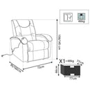 Poltrona Relax Elettrica Massaggiante 72x95/182x106/145 h cm in Similpelle Marrone