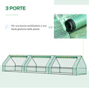 Mini Serra per Piante Impermeabile con 3 Ingressi Avvolgibili 400x100x80 cm Verde 