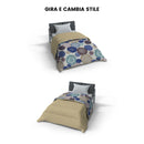 Trapunta Invernale Stampata in Microfibra 300gr Double Face Murrine Varie Misure