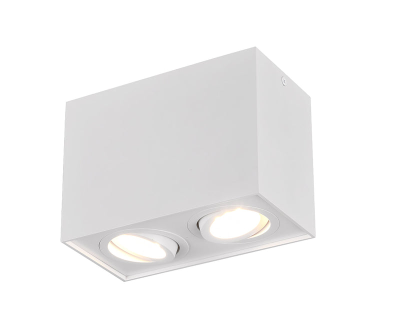 Plafoniera da Interno Attacco GU10 in Metallo Bianco Opaco