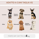 Trolley Zaino Trasportino per Cani e Gatti 43x33x51,5 cm in Tessuto Oxford e Poliestere Grigio e Nero