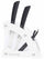 Ceppo con 2 Coltelli in Ceramica e Pelaverdure Alexander Vela Bianco