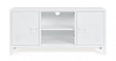Mobile TV con 2 Ante 40x120,5x58,5 cm Cambridge in Acciaio Bianco