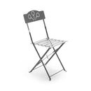 Sedia da Giardino Pieghevole in Ferro Taddei Bistro Antracite