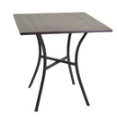 Tavolino da Giardino in Ferro Quadrato 70x70x71cm Old Noce