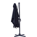 Ombrellone da Giardino Decentrato 4x4m in Alluminio Montana Nero