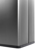 Pattumiera Alta 54L Interno Esterno Keter Verto Recycle 43,5x26,5x68,7 cm con Bordo Copri Sacco in Plastica Grigio Perla      