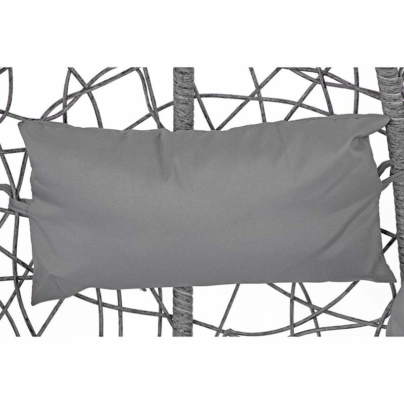 Dondolo Pensile da Giardino con cuscino Ø108x198 cm Amirantes grigio