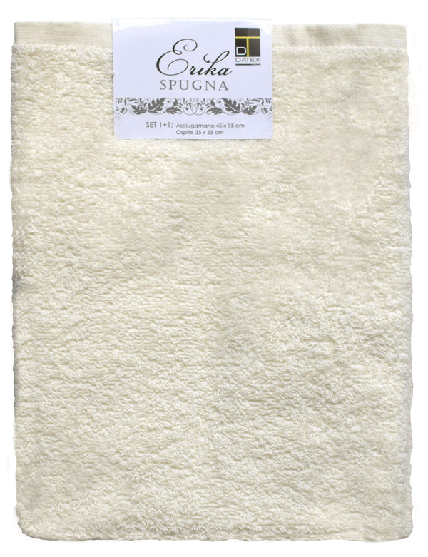 Set Spugna Asciugamani Ospite + Salvietta Creama online