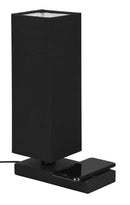 Lampada da Tavolo da Interno a LED in Metallo Nero Opaco