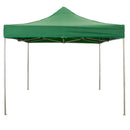Gazebo Richiudibile Pieghevole 3x3m in Acciaio e PVC Impermeabile Verde