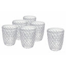 Set 6 Bicchieri Acqua Diamond in Vetro VdE Tivoli 1996 Trasparente
