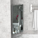 Pensile da Bagno Angolare 1 Anta Specchio 60x30x18,4 cm  Corn Bianco