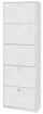 Scarpiera 5 Ante 63x190x29 cm Ossido Bianco