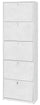Scarpiera 5 Ante 63x190x29 cm Ossido Bianco