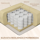 Poltrona Relax Reclinabile 135° 88x96x108 cm con Portabicchieri e Poggiapiedi in Tessuto Effetto Lino Beige  