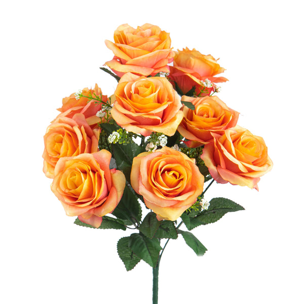sconto Set 3 Bouquet Artificiale con 9 Rose Altezza 43,5 cm