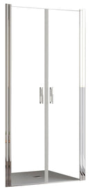 Porta Parete Doccia 2 Ante Saloon in Cristallo Trasparente 6mm H195 Bonussi Julia Varie Misure