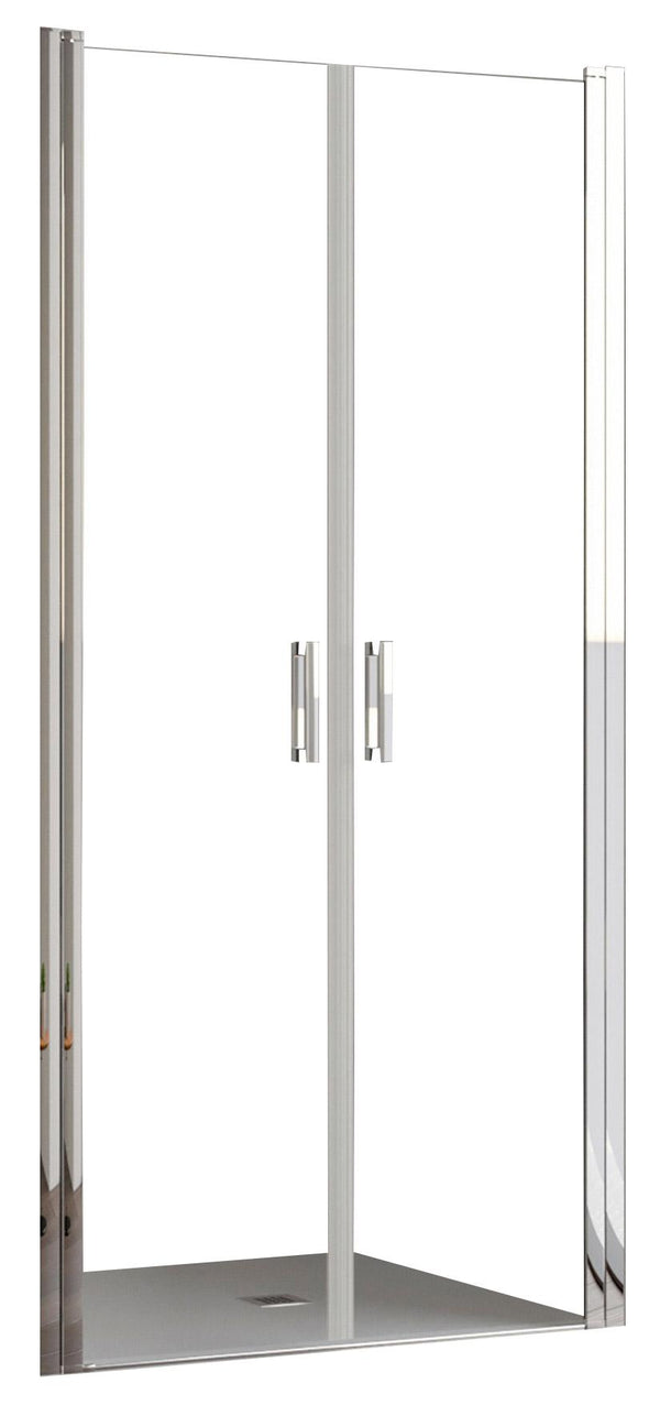 prezzo Porta Parete Doccia 2 Ante Saloon in Cristallo Trasparente 6mm H195 Bonussi Julia Varie Misure