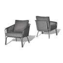 Set  da Giardino  2 Poltrone un Divano e Tavolino Nora in Alluminio