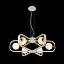 Lampada pendente Modern in Metallo Avola Bianco con Oro