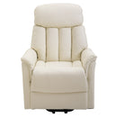 Poltrona Alzapersona Elettrica 1 Motore in Similpelle Crema