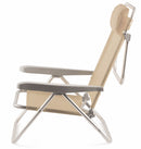 Sedia Mare Spiaggina Pieghevole in Alluminio Soriani Brasile Avorio