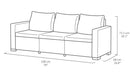 Divano 3 Posti da Giardino 198x68x71,5 cm in Resina Keter California Antracite