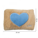Borsa Acqua Calda Elettrica Ricaricabile Scaldamani Cuore a Peluche Beige