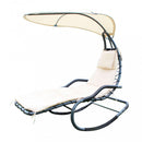 Dondolo Murano C/Tettuccio 165x125x184 h cm in Acciaio Bianco