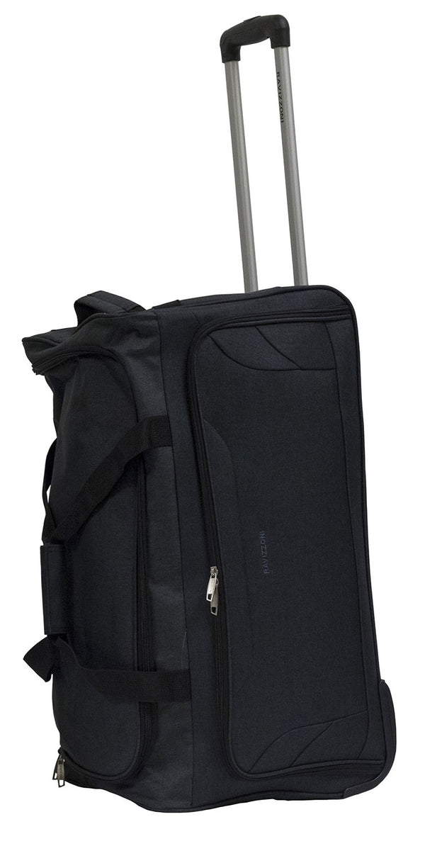 acquista Borsone Trolley Medio Ultraleggero con Ruote in Poliestere Ravizzoni Bacco Nero