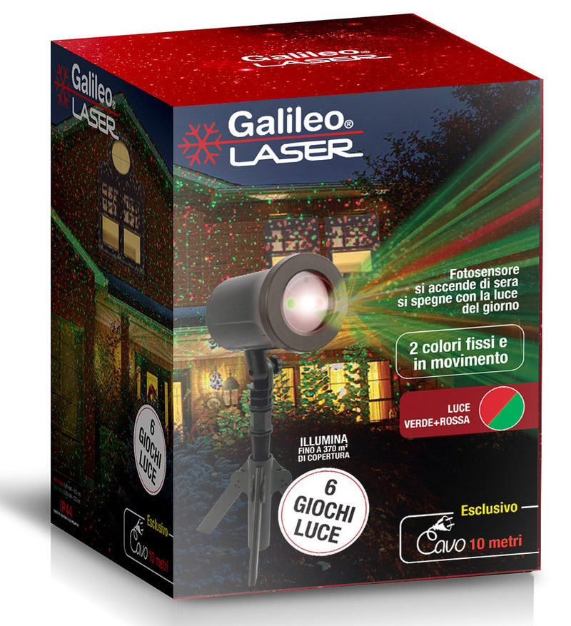 Proiettore Laser 2 Colori 6 Effetti Luci Natalizie da Interno e Esterno e Interno Soriani