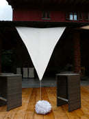 Tenda Vela da Giardino Triangolare 300x400x400 cm in Poliestere 210 gr Bianco