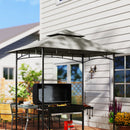 Copertura per Gazebo da Giardino 244x152 cm a 2 Livelli in Poliestere 160gsm Grigio Chiaro   