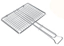 Griglia Doppia per Barbecue 40x45 cm Senza Piedini in Filo di Ferro Cromato Made in Italy  