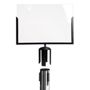 Porta Avvisi per Colonnina A3 Orizzontale in ABS e Metallo Nero con Plexiglass Trasparente