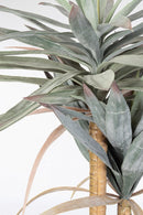 Set 2 Piante Artificiali Yucca 80x75x152 cm in Plastica con Vasi Verde