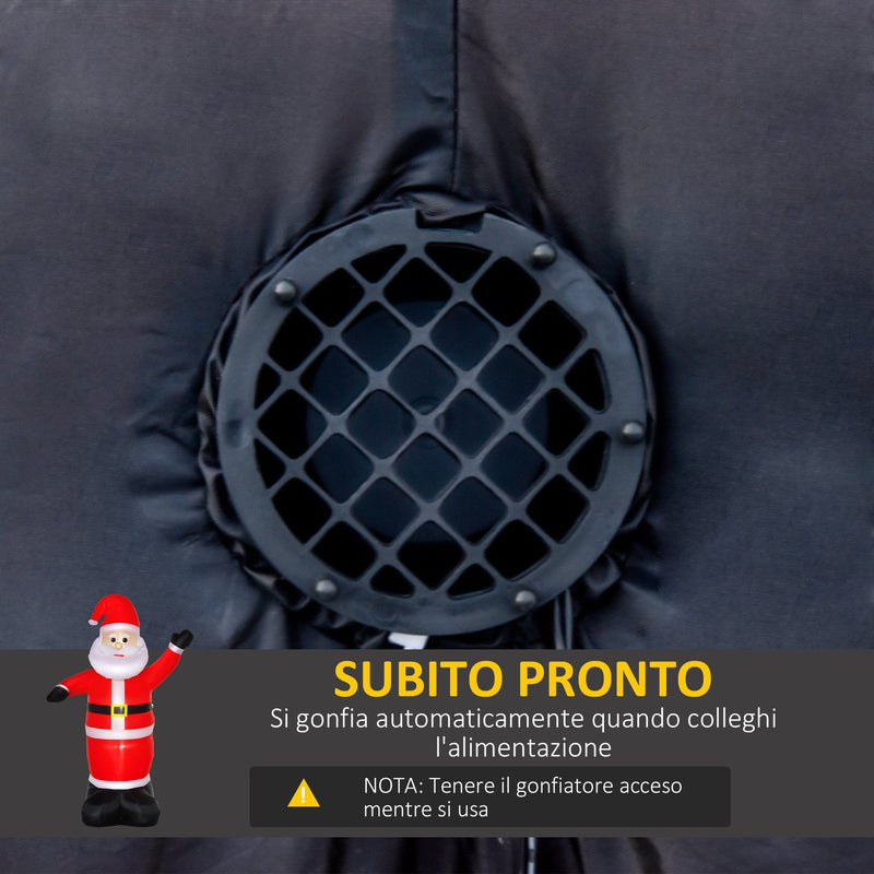 Babbo Natale Gonfiabile Luminoso con Luci LED 240 cm 