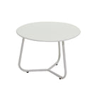 Tavolino da Giardino in Metallo Tondo Ø55x38cm Daytona Bianco