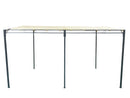 Gazebo da Giardino Pergola con 5 Pali 400x300x240 cm in Acciaio e Poliestere Beige e Nero 
