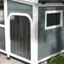 Cuccia per Cani Taglia Media da Esterno con Tetto Apribile 101x66,5x70,5 cm in Legno Grigio