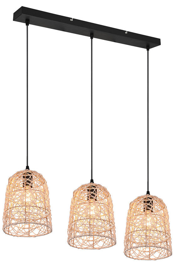 Lampada a Sospensione da Interno Attacco E27 in Tessuto Naturale prezzo